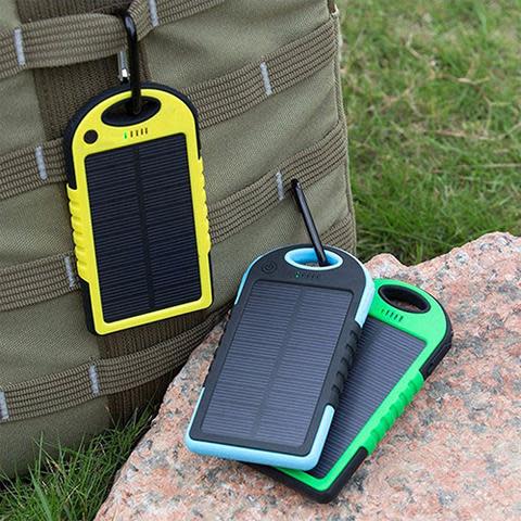 Portable Waterproof Solar Charger Double USB Power Bank